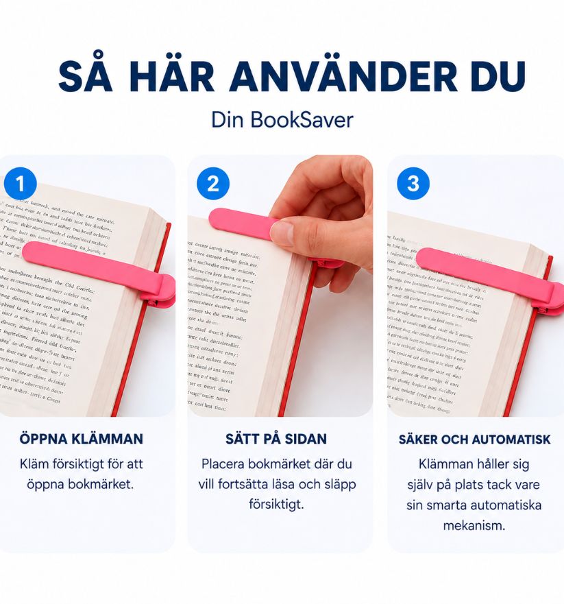BookSaver – Markera sidan, fortsätt läsa
